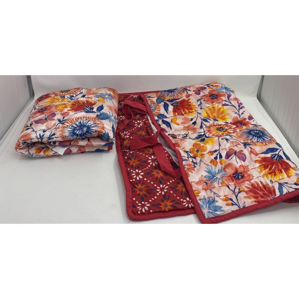 The Pioneer Woman Fluttering Fancies Standard Pillow‎ Sham Pair Coral Floral
